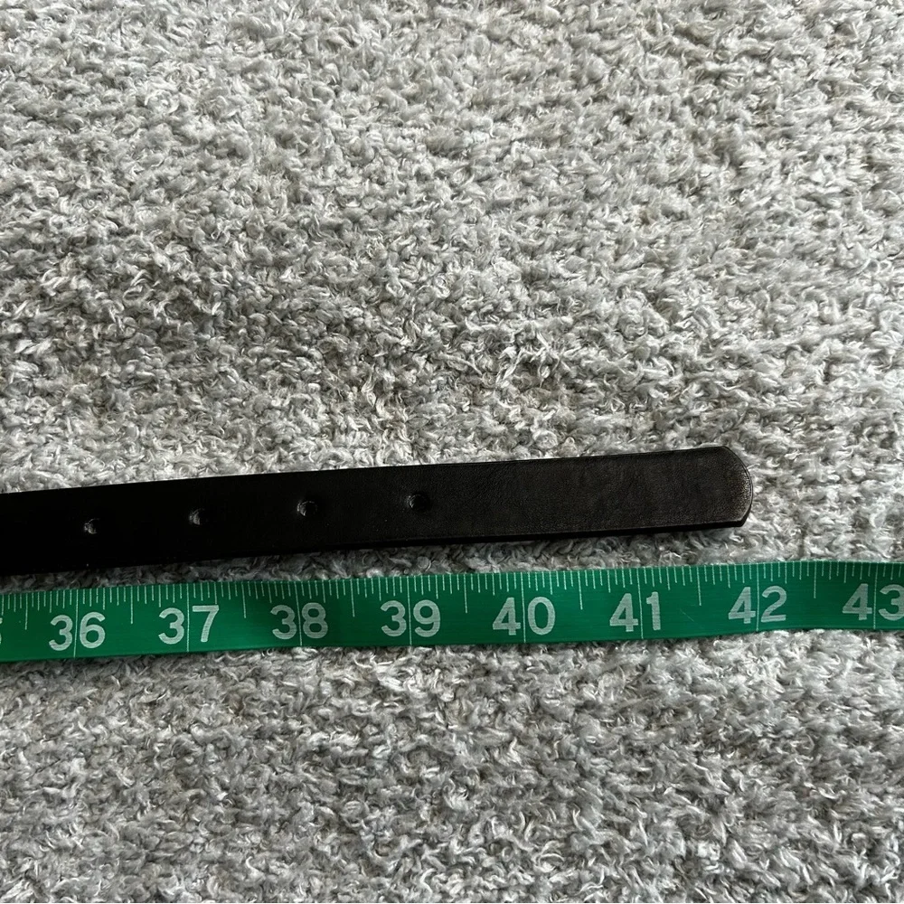 S-Twelve Black Leather Belt Sleek Minimalist Design
